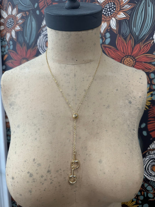 Enough Said Bolo Style Necklace ~ Gold