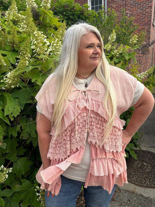 Flirty Forecast Ruffle Vest
