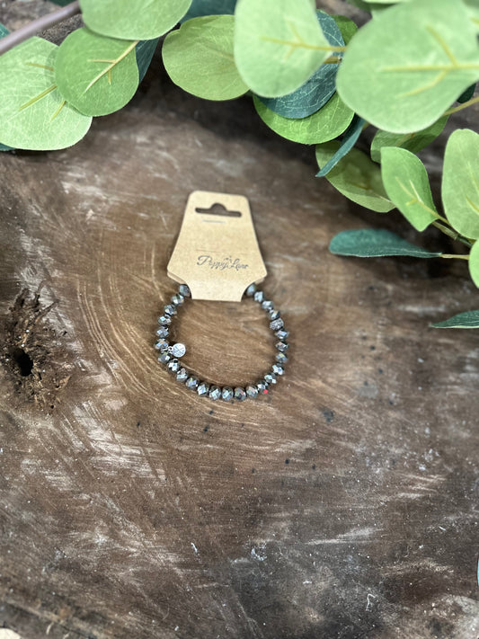 Tell Me More 8MM Stretch Bracelet ~ Hematite