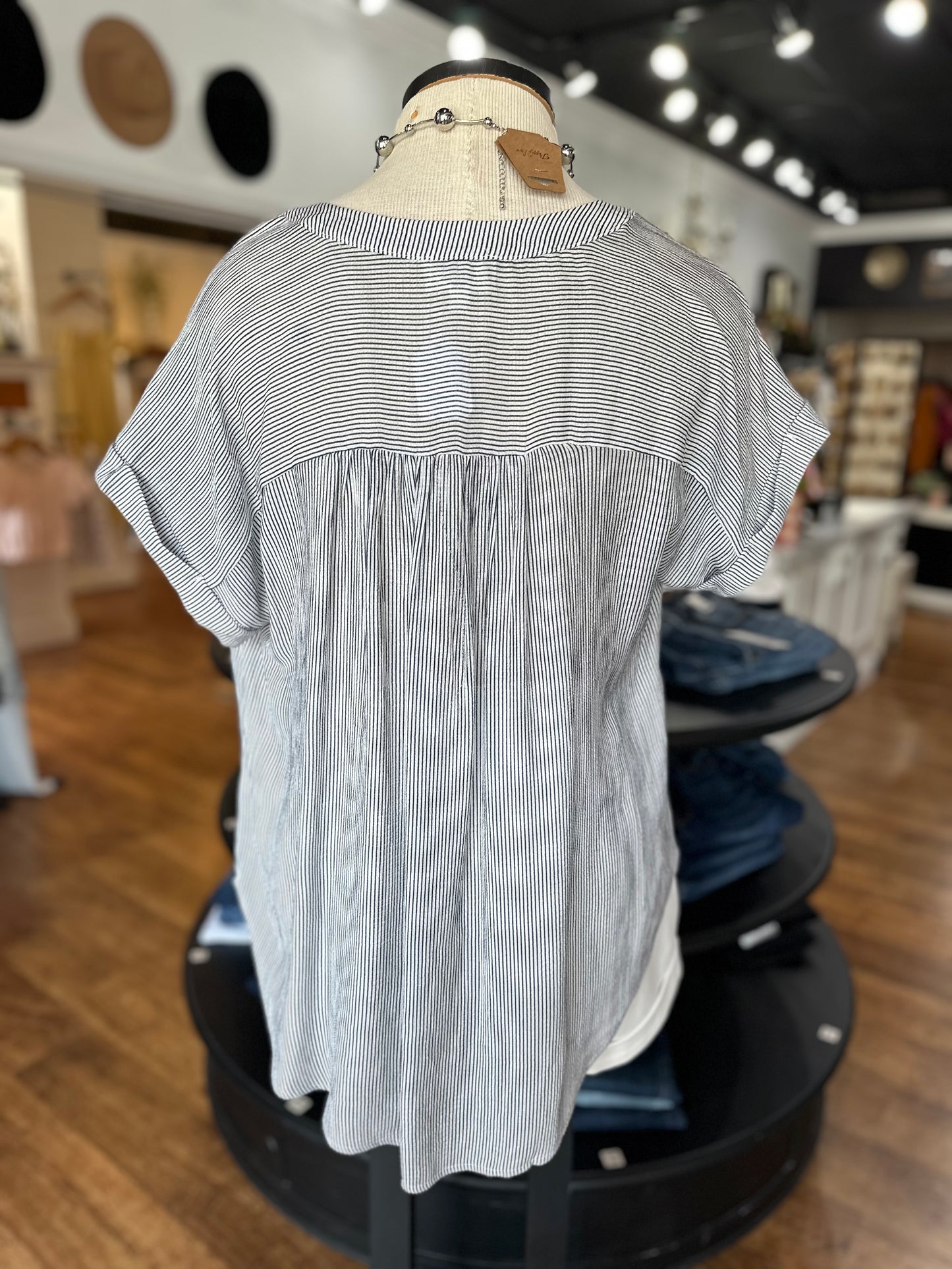Sea Breeze Striped Top ~ Navy