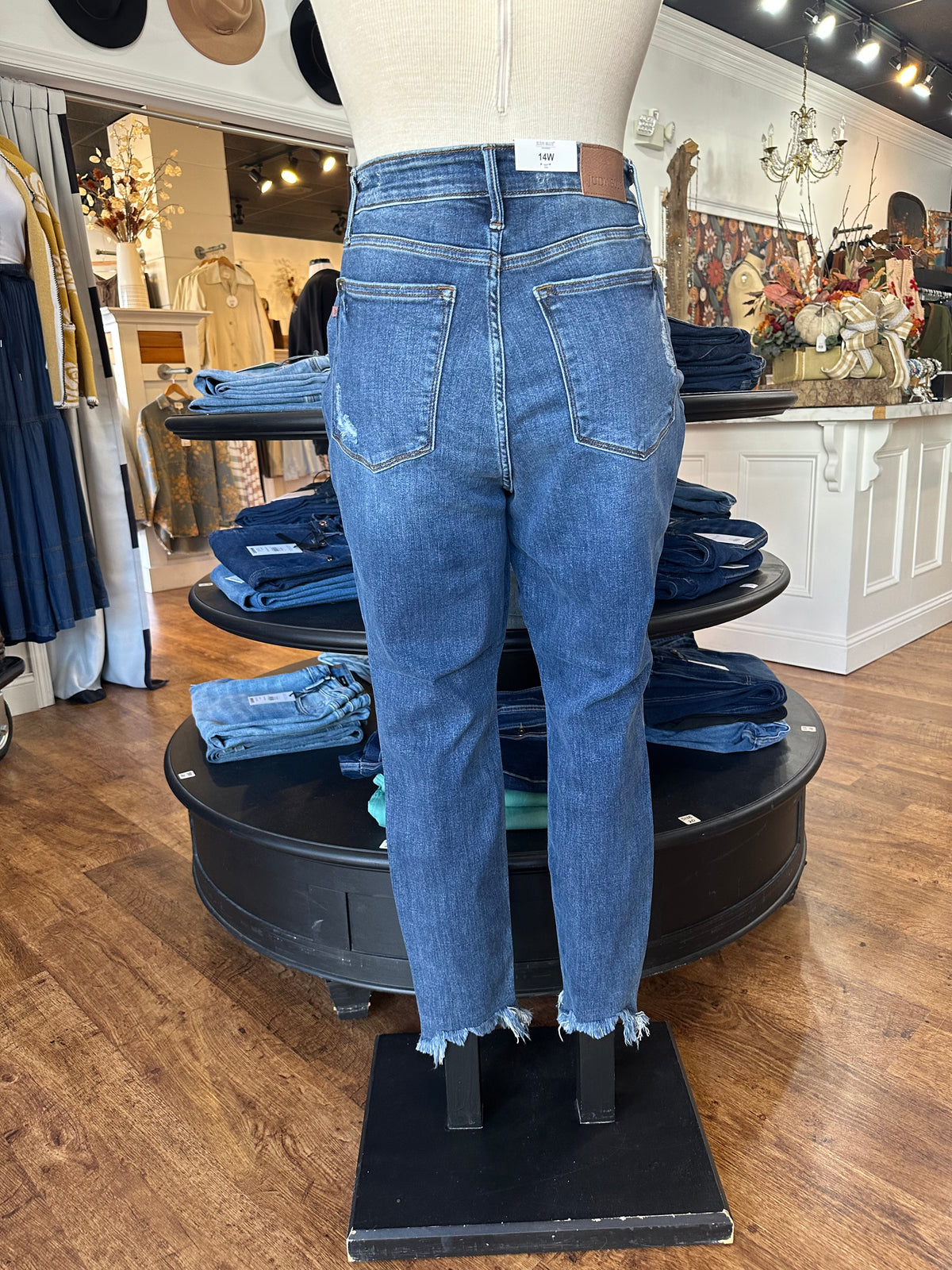 Judy Blue High Rise Skinny Jean Shark Bit Hem ~ POLLY
