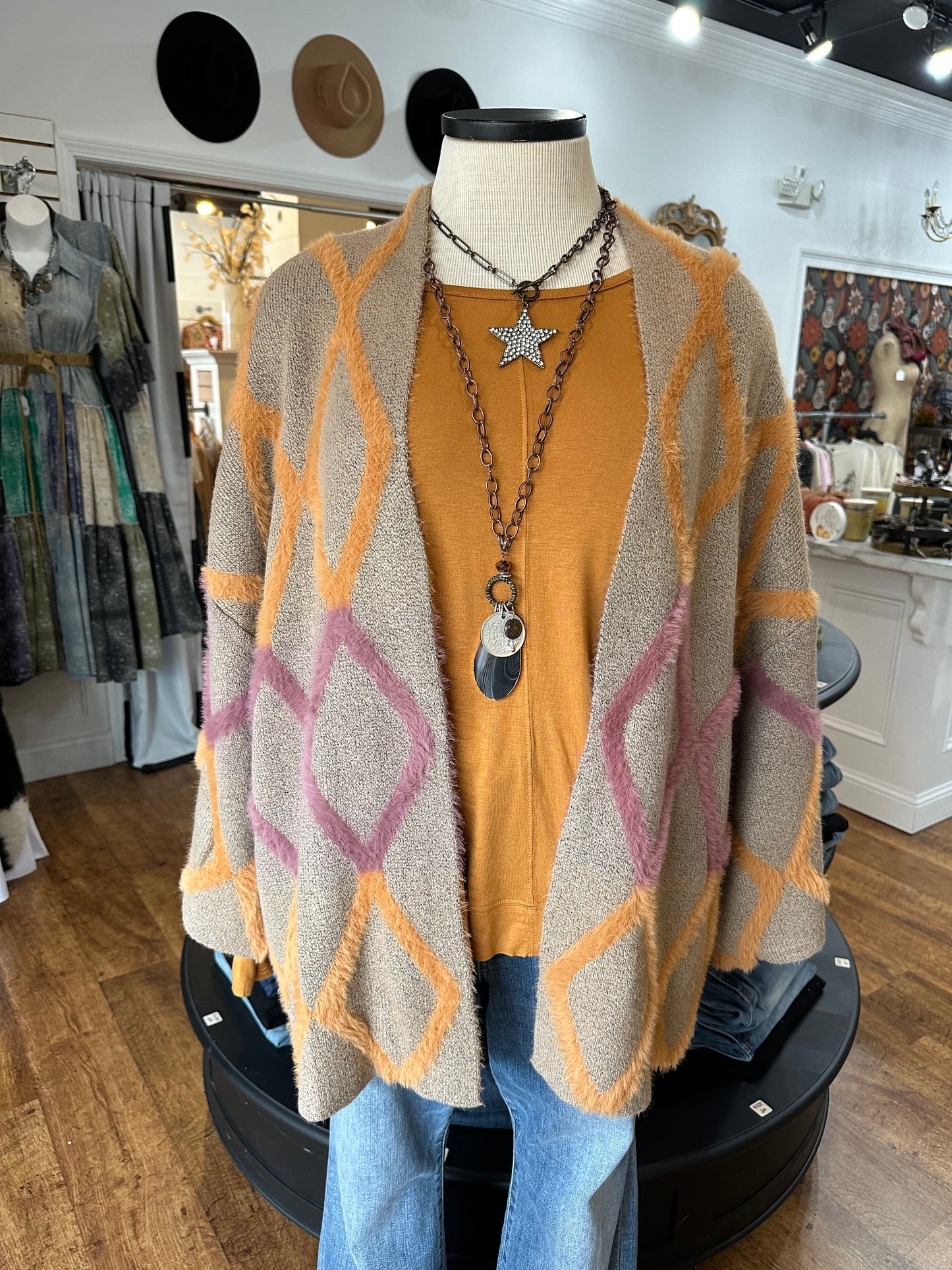 Fall Gratitude Zigzag Cardigan