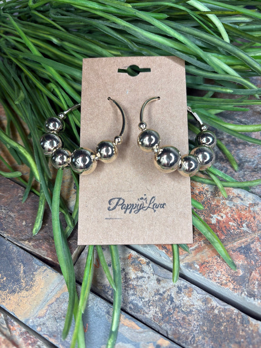 On The Go Ball Hoop Earrings - Gold