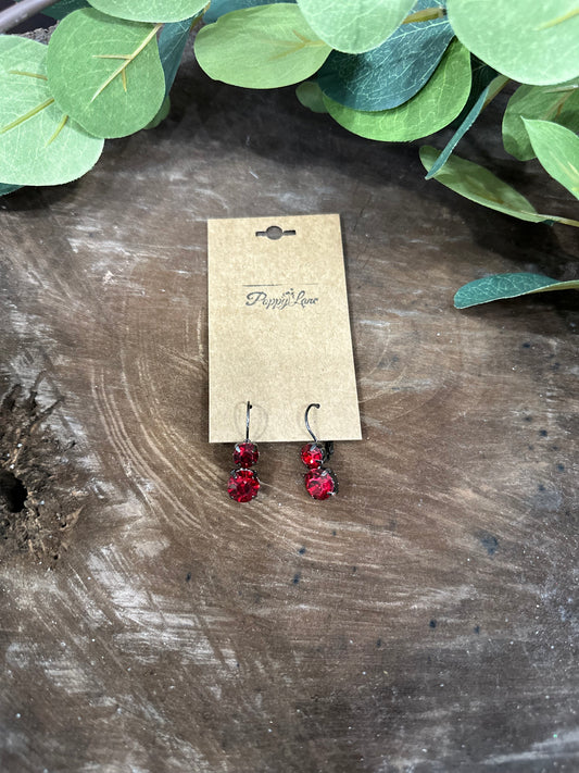 Eye Catcher Double Rhinestone Earrings