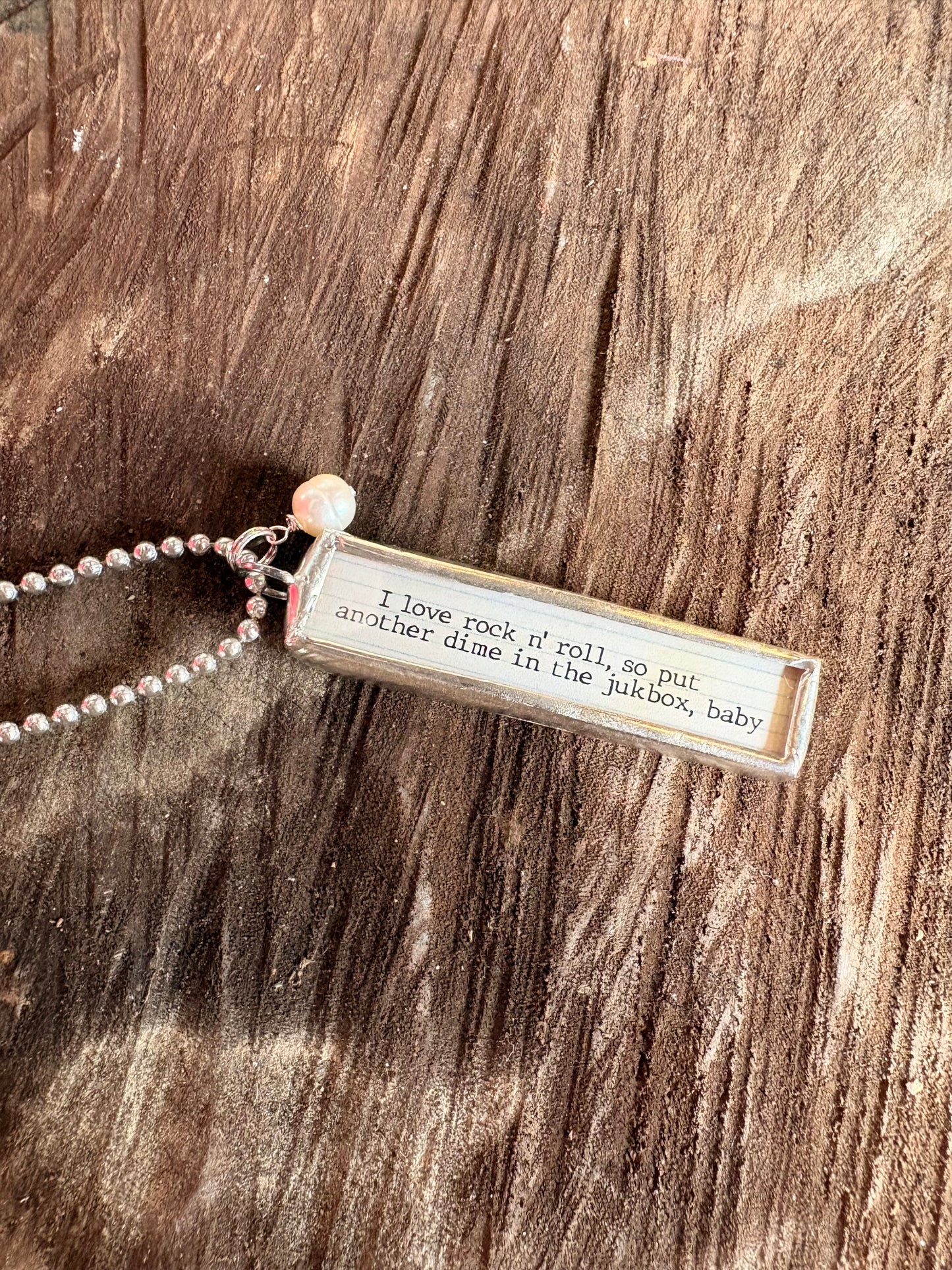 Soundtrack Of My Life Necklace ~ I Love Rock N' Roll