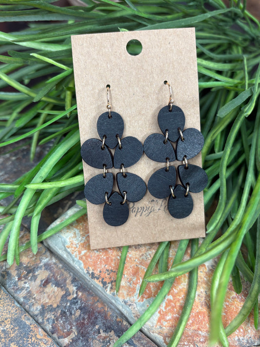 Happy Little Things Black Earrings