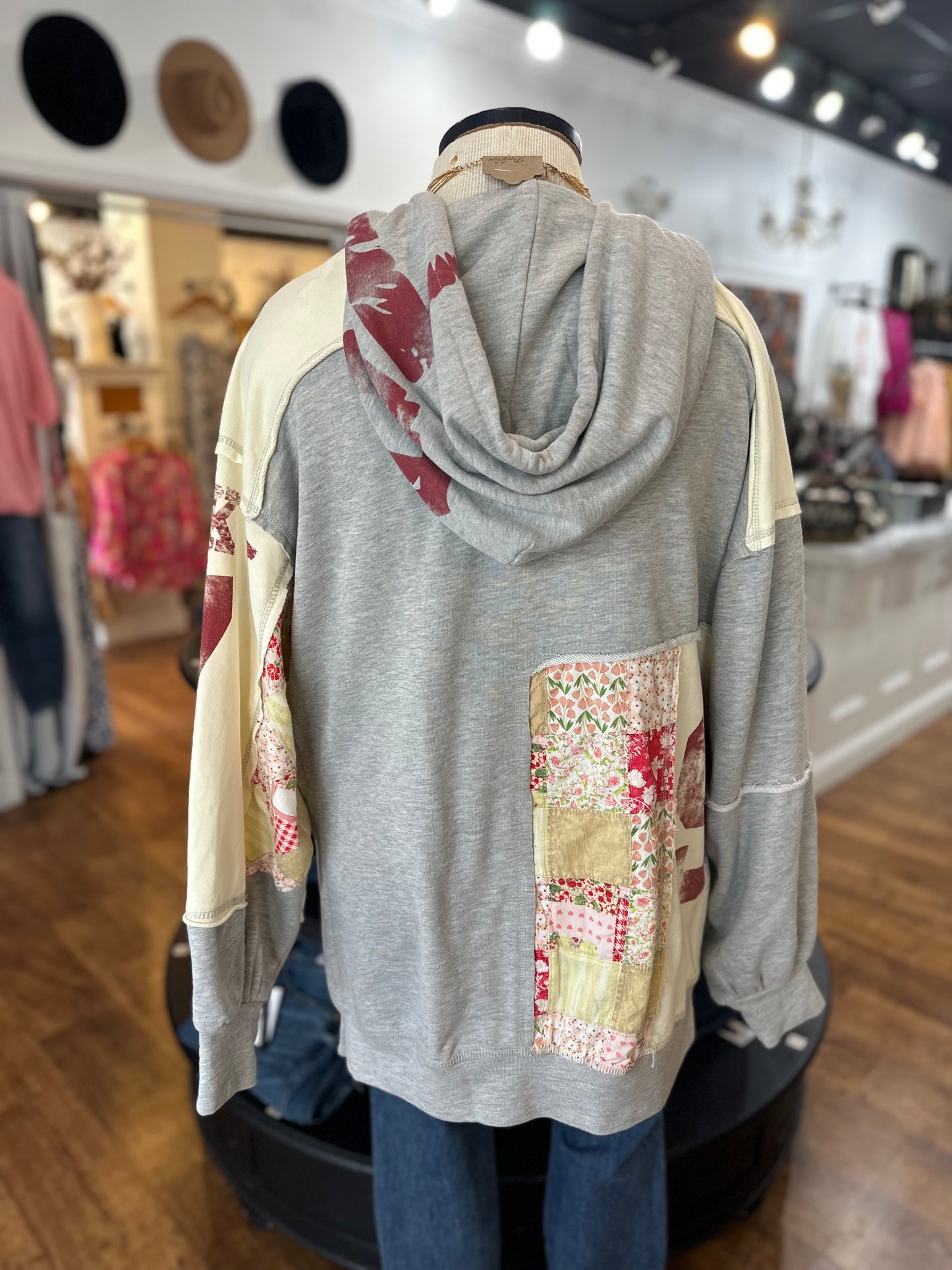 Peaceful Moments Patchwork Hoodie