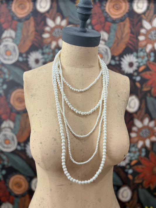 Poised  For Romance Layered Pearl Necklace
