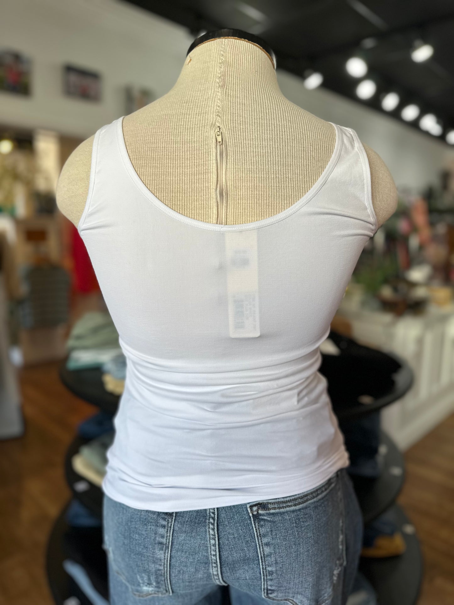 Basic Instincts Reversible Seamless Tank ~ White