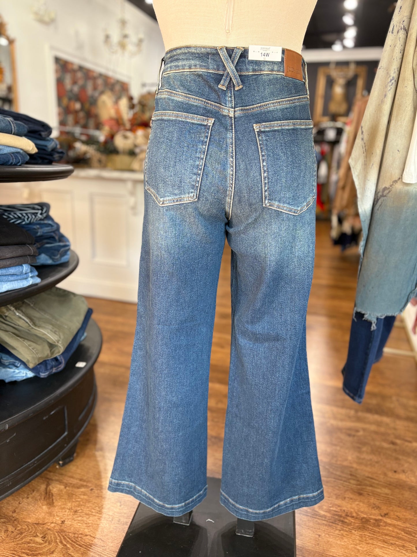 Judy Blue Highwaist Retro Wide Leg Jeans ~ RAMONA