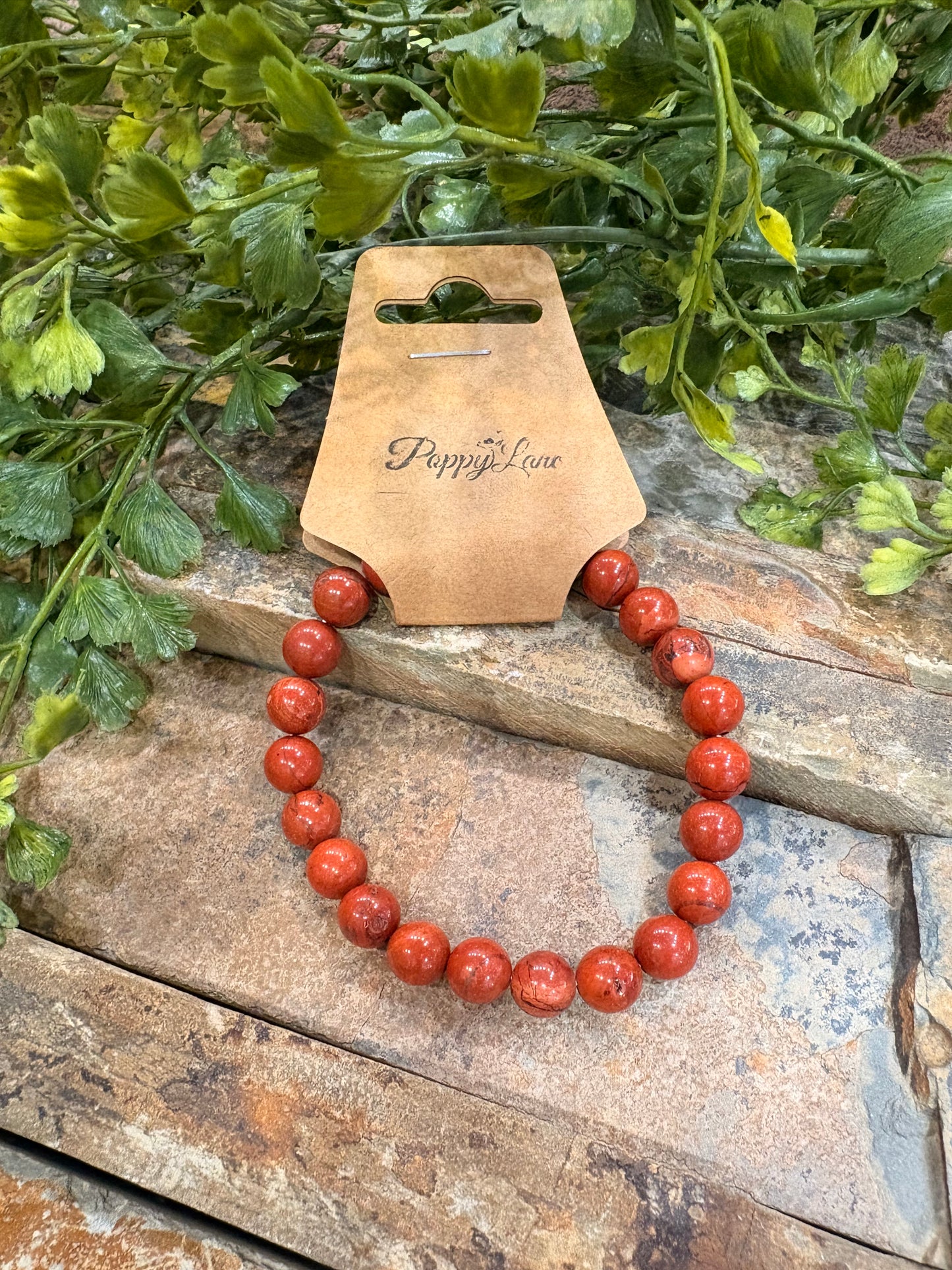 Stone Edit Natural Bracelet / Red Stone