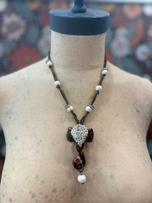 Prairie Nomad Ribbon Necklace / Art by Amy
