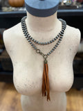 Deerskin Leather Tassel Necklace