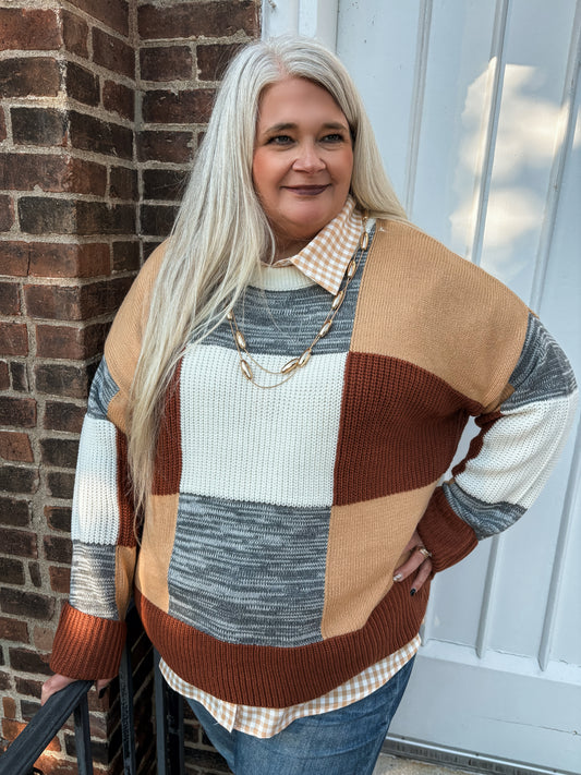 Downtown Diva Colorblock Sweater