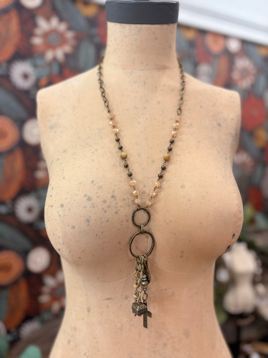 Desert Echo Charmed Necklace - Cross