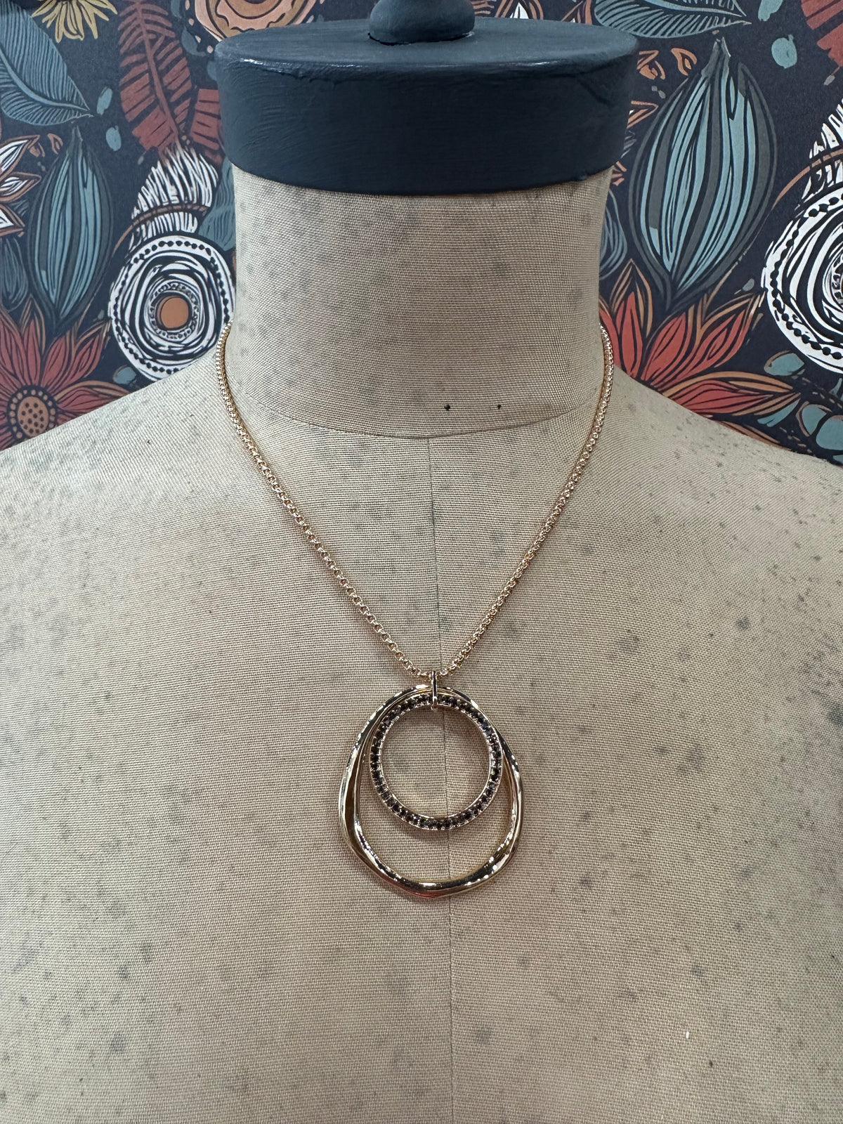 Good For The Soul Double Circle Pendant Necklace