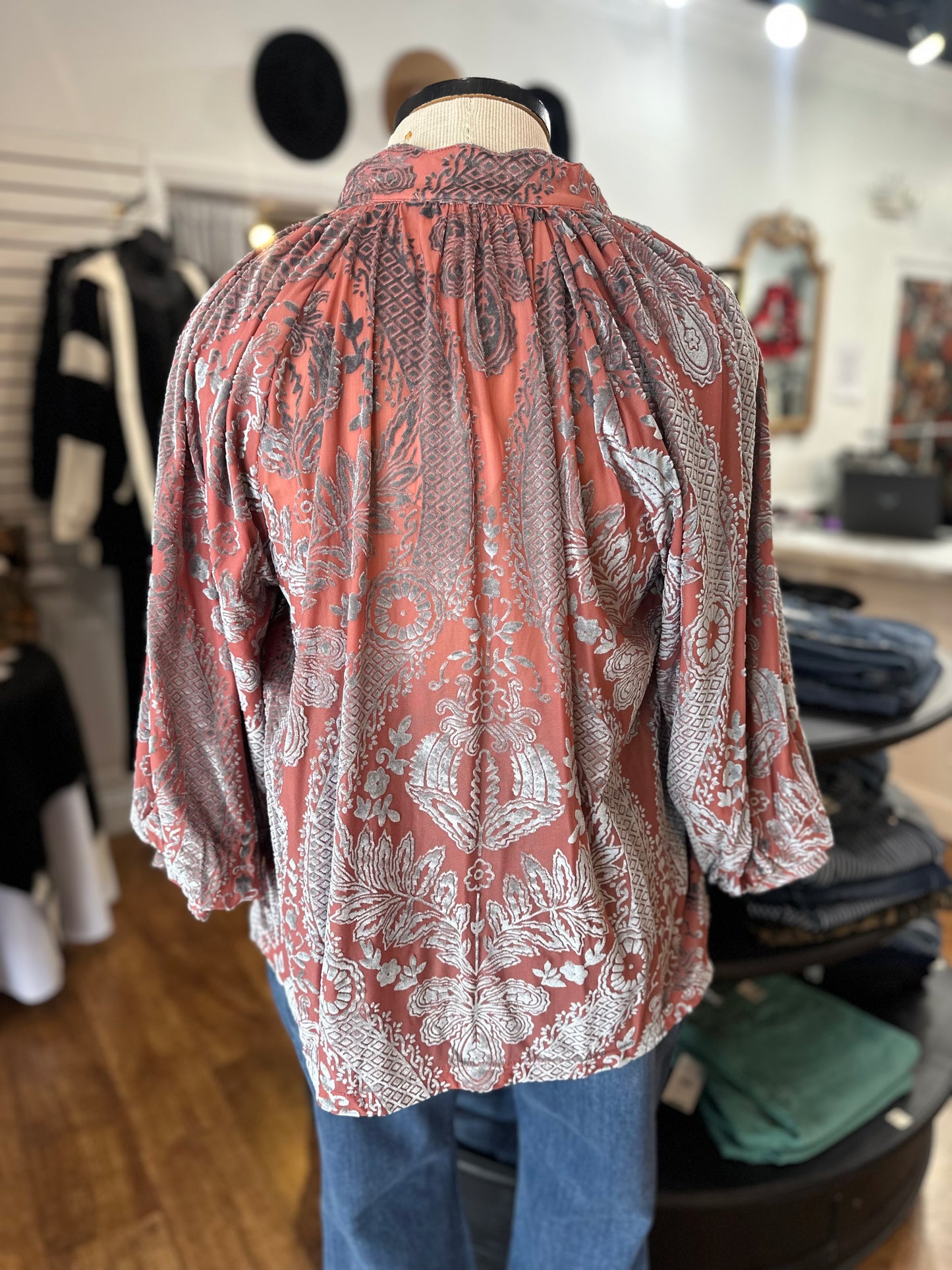 Oh Glorious Velvet Burnout Top