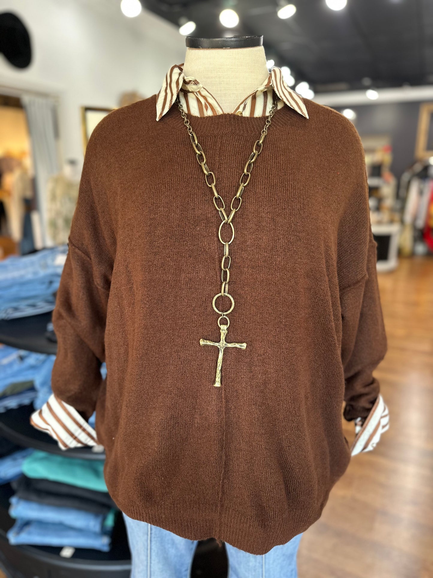 What A Treat Front Seam Sweater