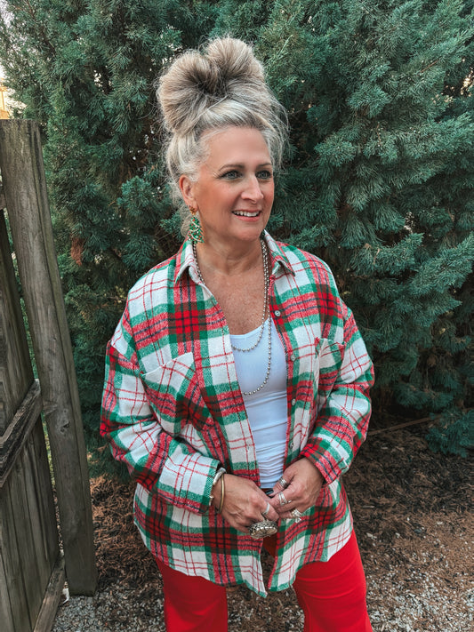 Lasting Impression Plaid Shacket