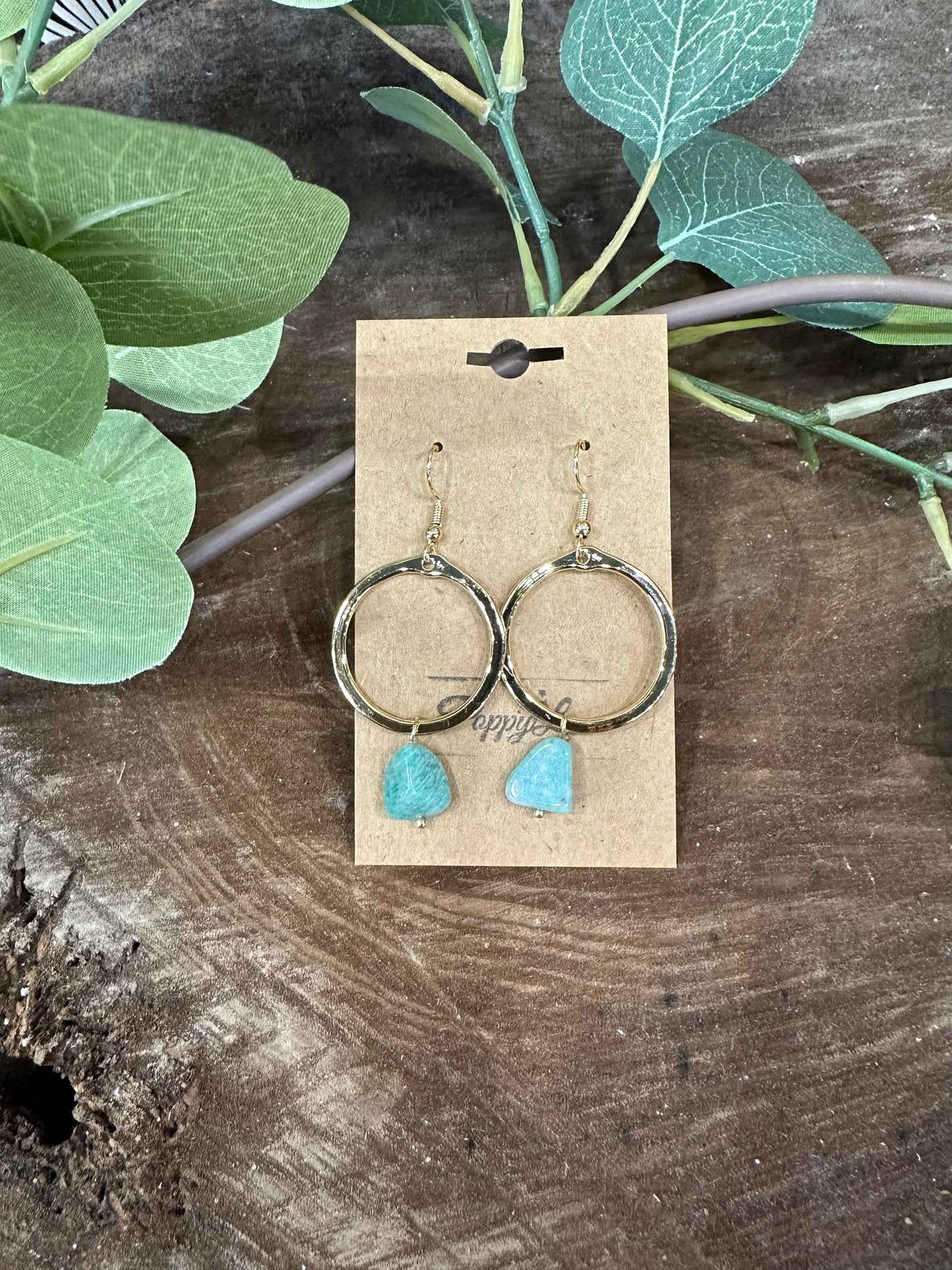 Maison Earrings ~ Blue Sky Gold