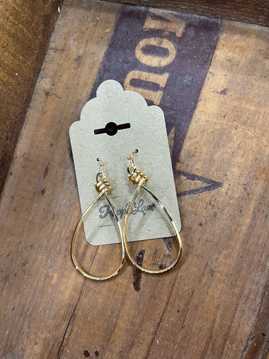 Friendly Ties Teardrop Earrings / Gold