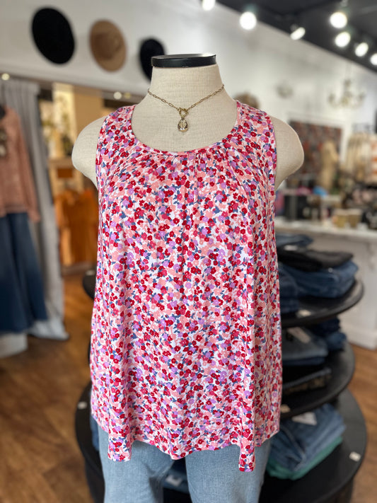 Take A Risk Floral Tank