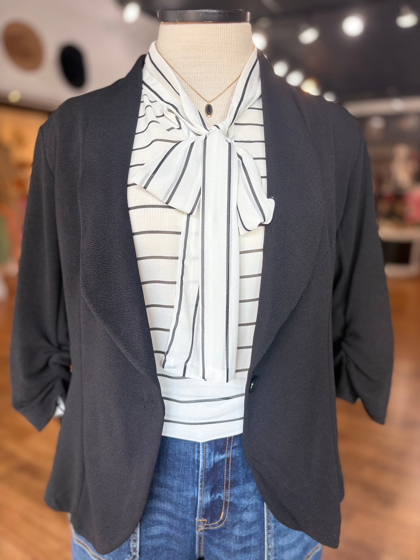 What's Poppin' Striped Blouse
