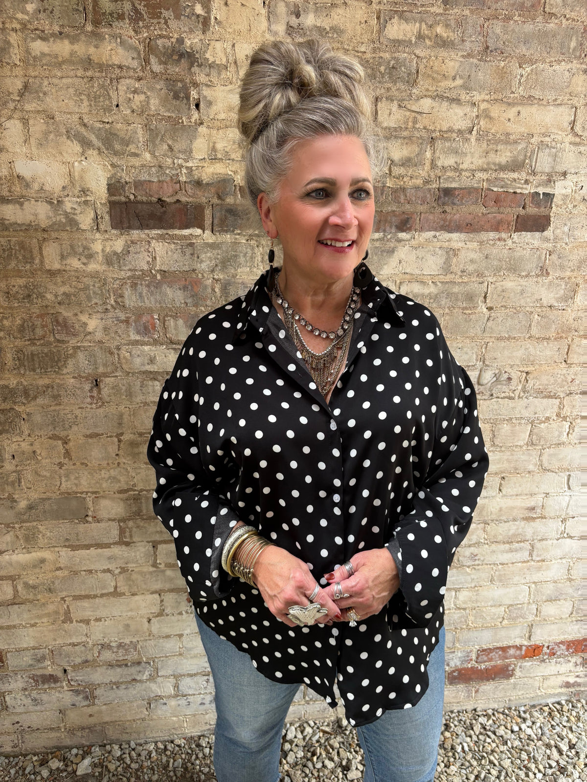 On The Dot Button Up