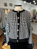 All Class Tweed Button Up Sweater