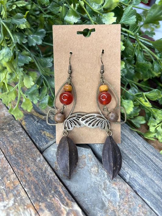 Rustic Roots & Wings Earrings