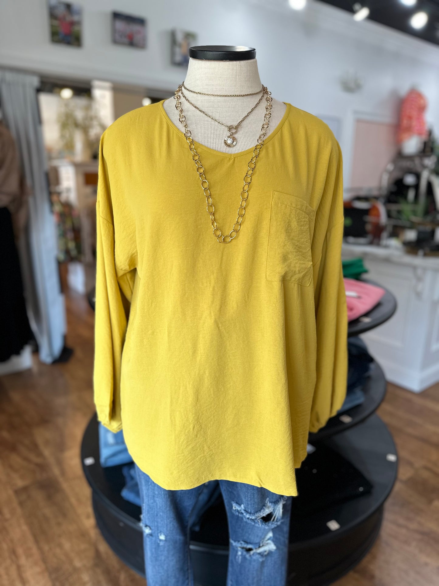 Full Of Charm V-Neck Top