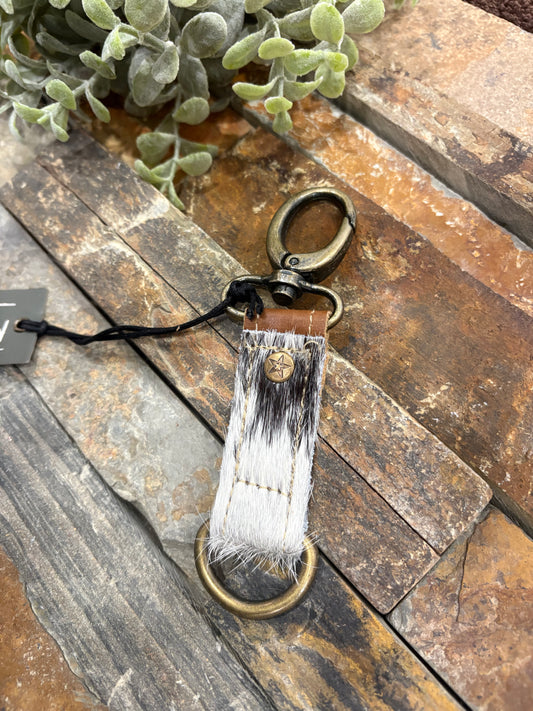 Myra Black & White Key Fob