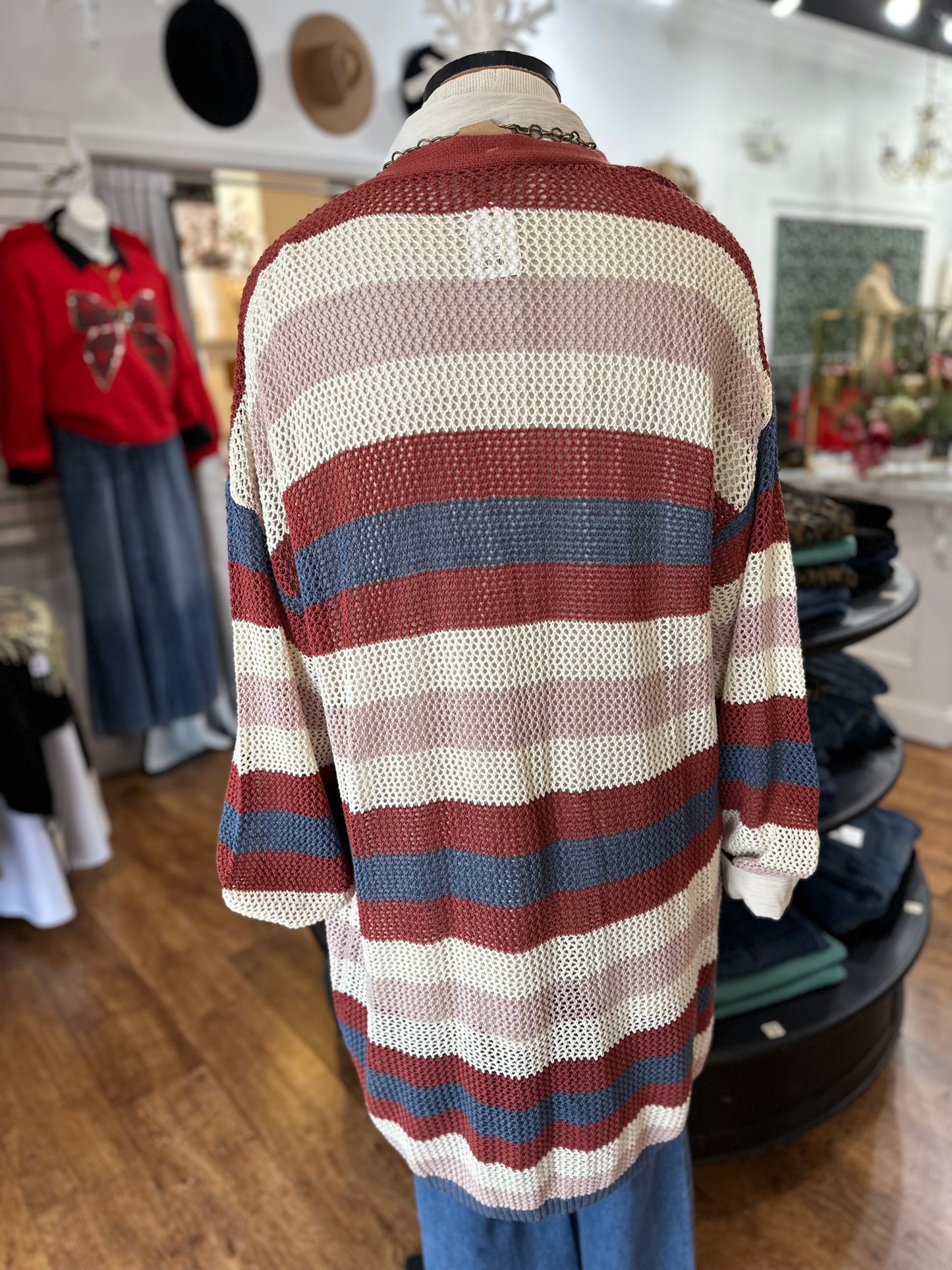 Sounds Crazy Striped Cardigan