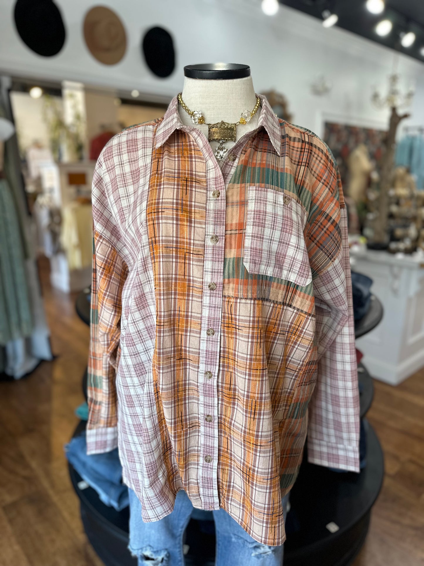 Something More Plaid Button Down Shirt