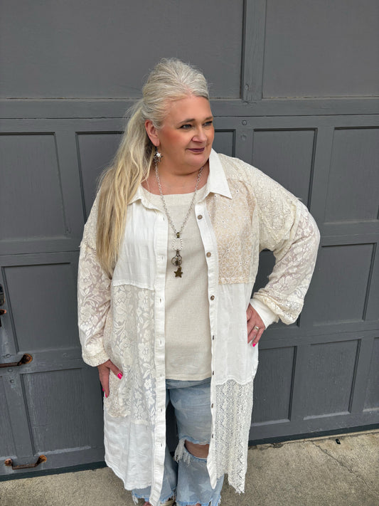 Delicate Details Button Up Top