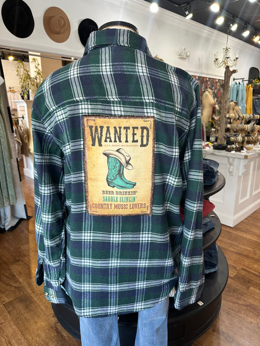 Wanted Button Down Plaid Top