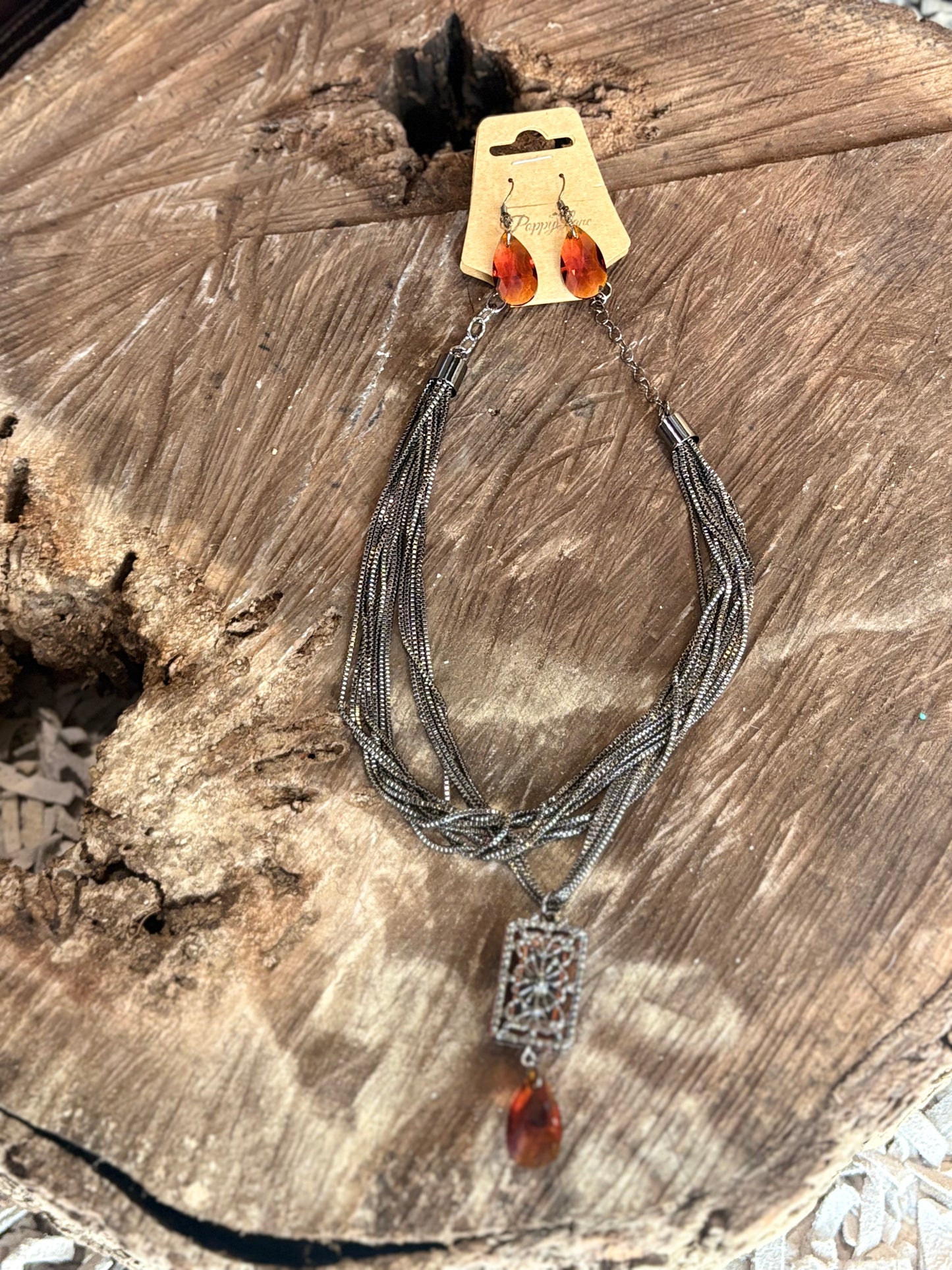 Liquid Sunshine Boho Necklace & Earring Set