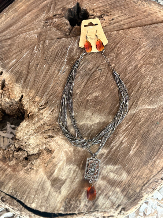 Liquid Sunshine Boho Necklace & Earring Set