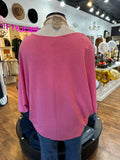 Easy To Style Dolman Sleeve Top ~ Hot Pink