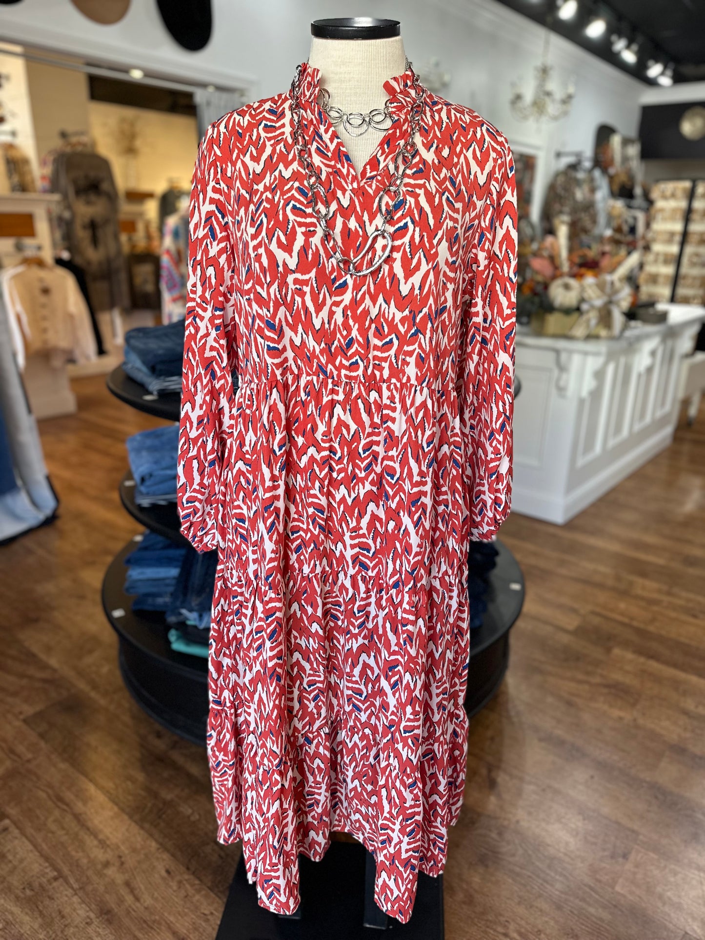 Just Like That Abstract Print Maxi Dress