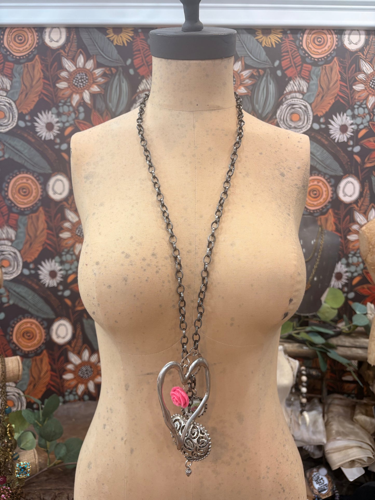Cutie Pie Heart Necklace / Art by Amy