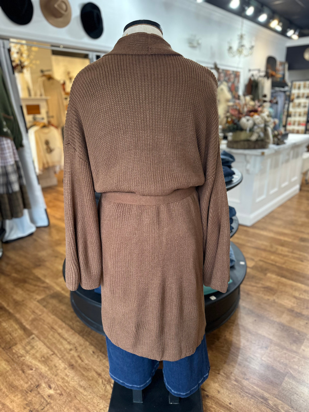 Flawless Feeling Tie Front Cardigan ~ Espresso