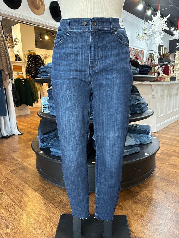 Judy Blue Mid Rise Skinny Jean with Raw Hem ~ ASPEN