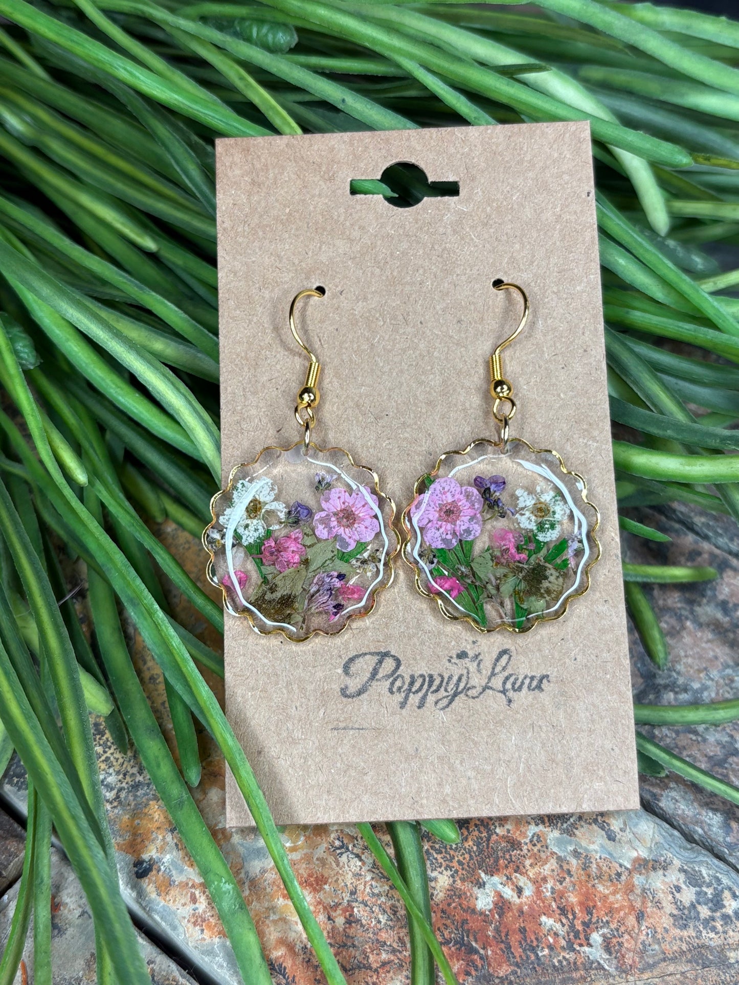 Springtime Happiness Scalloped Earrings