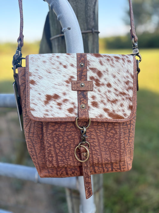 Myra Mesa Terra Leather & Hairon Bag