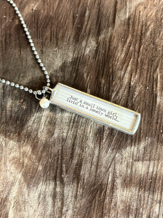 Soundtrack Of My Life Necklace ~ Don't Stop Believin'