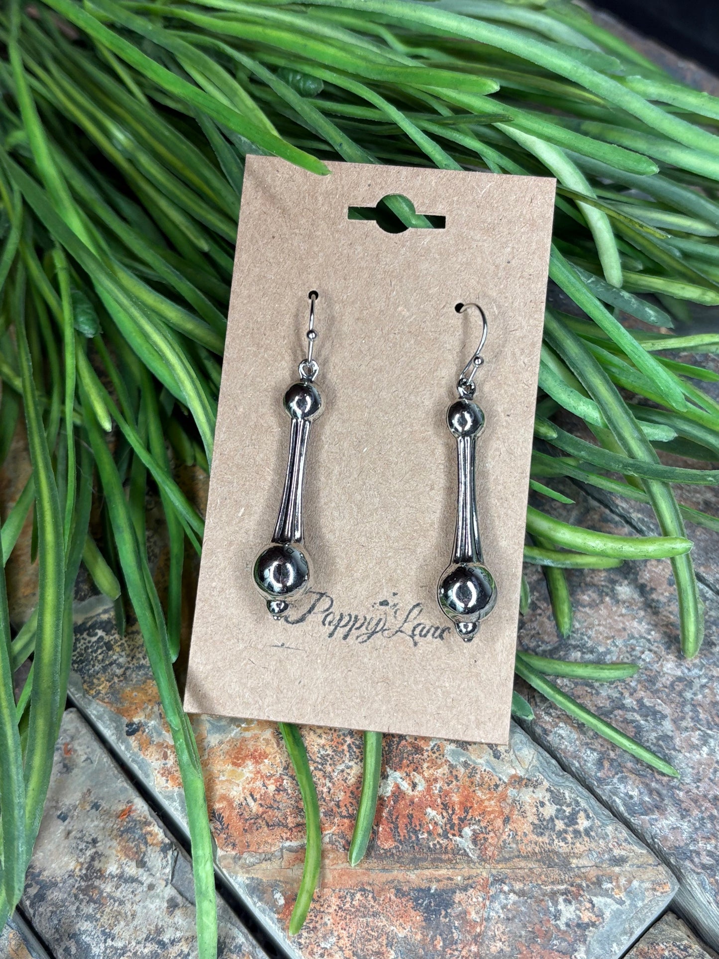 Horizon Drop Dangle Earrings - Silver