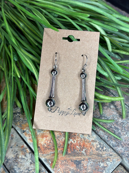 Horizon Drop Dangle Earrings - Silver