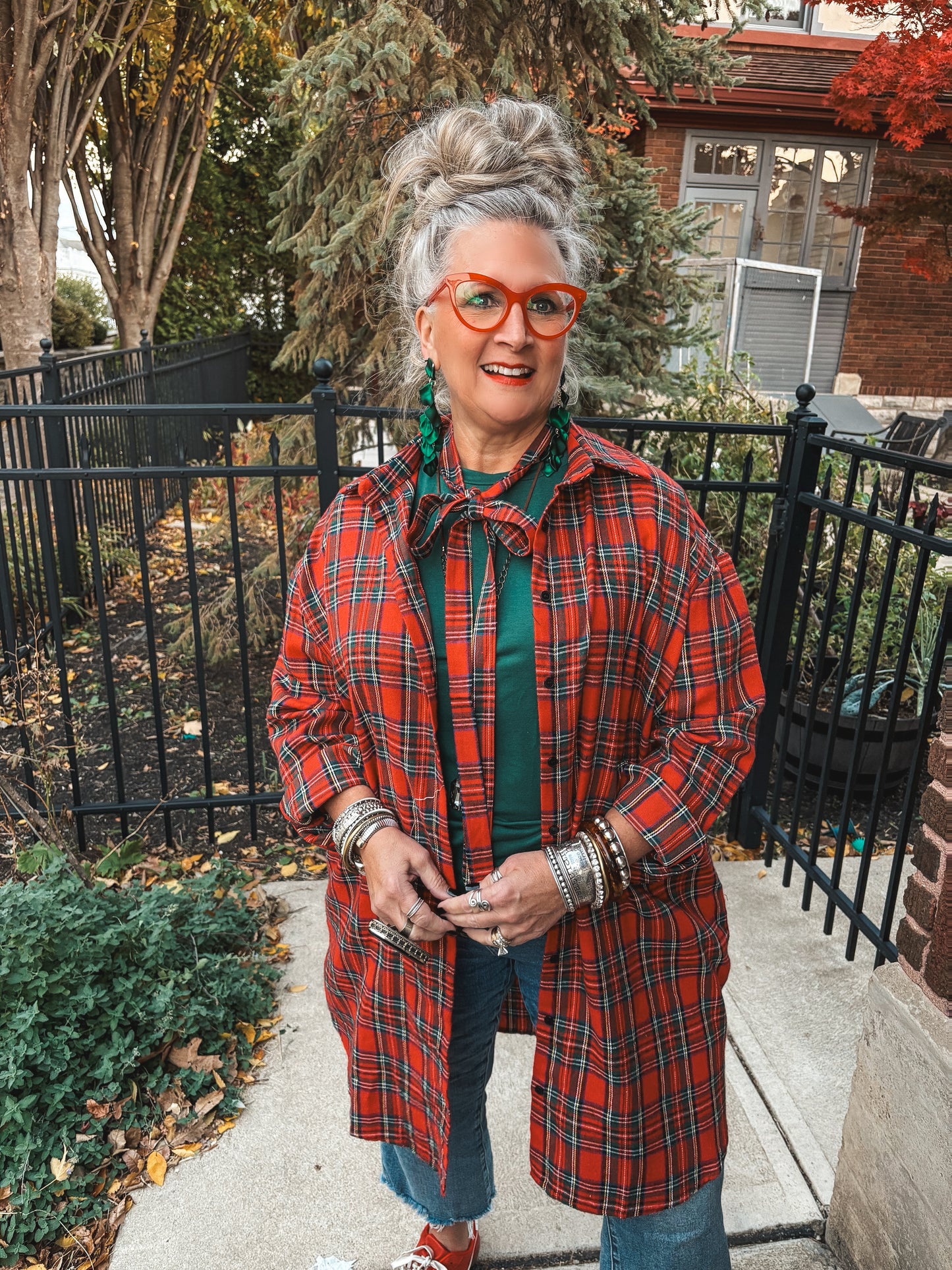 All Is Calm Plaid Dress / Duster