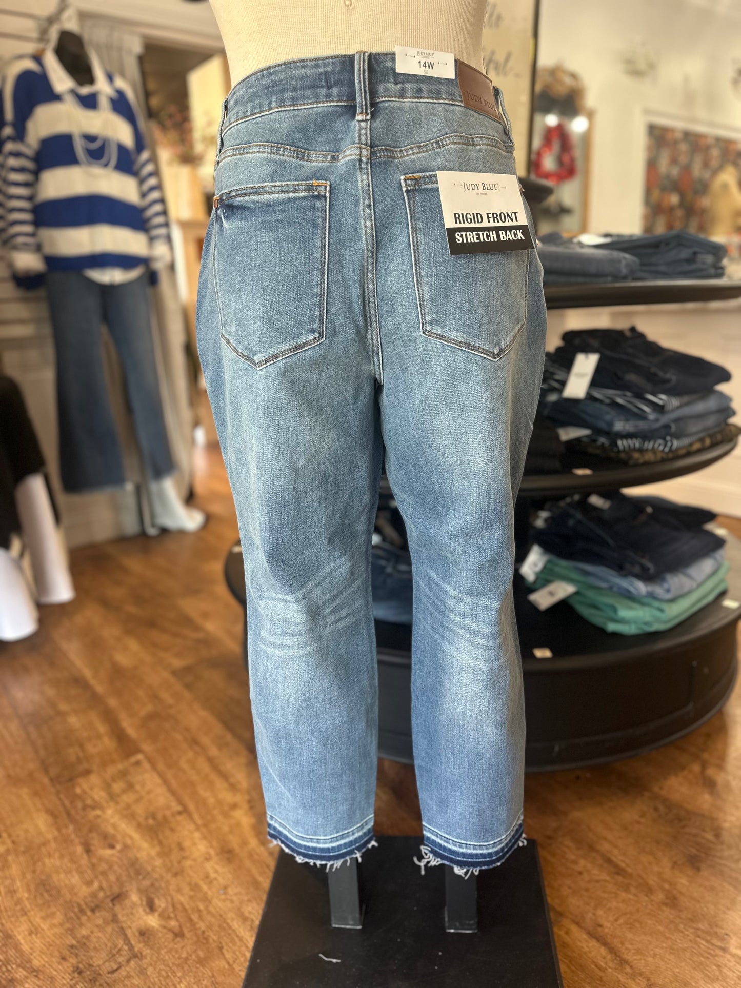 Judy Blue Mid Rise Release Hem Jean ~ LUCINDA